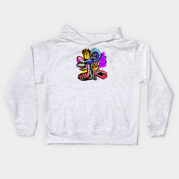 man butterfly Kids Hoodie by Angel Rivas